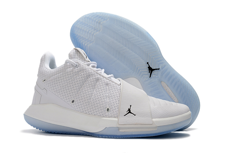 Jordan CP3 XI All White Ice Sole Shoes - Click Image to Close